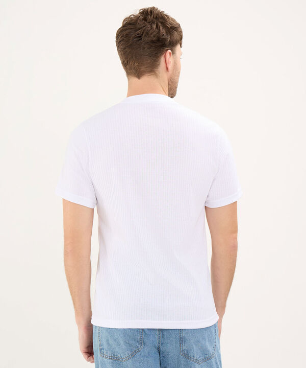 Camiseta Interior Para Hombre Acanalada, Manga Corta